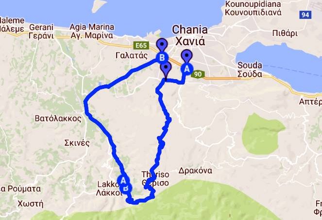 Excursions avec votre voiture, autour de Chania